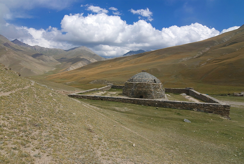 The old caravanserai Tash Rabat along the old Silk Road, Torugart Pass, Kyrgyzstan, Central Asia