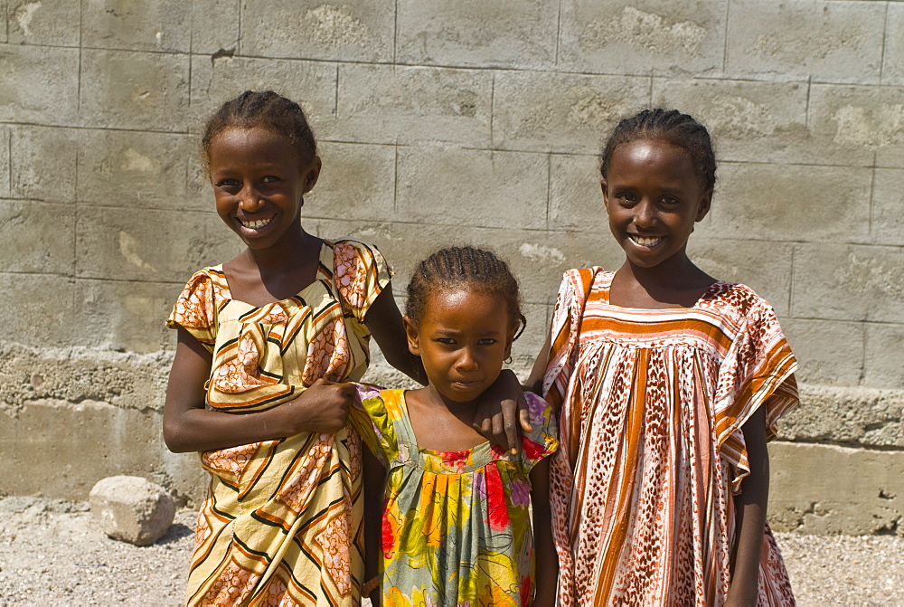 Happy young girls, Tadjoura, Republic of Djibouti, Africa