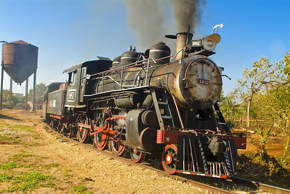 Old steam locomotive, Trinidad, Cuba, West Indies, Caribbean, Central America