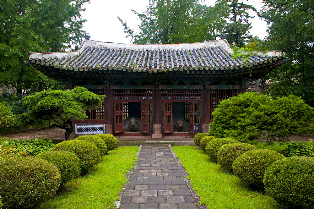 Old temple in Kaesong, North Korea, Asia