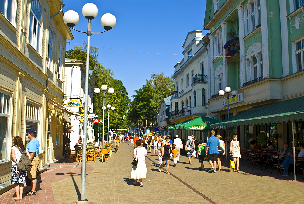 The pedestrian zone of Riga, Latvia, Baltic States, Europe