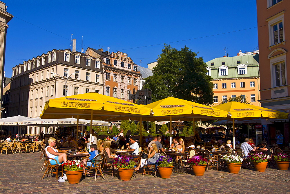 Street cafe, Riga, Latvia, Baltic States, Europe