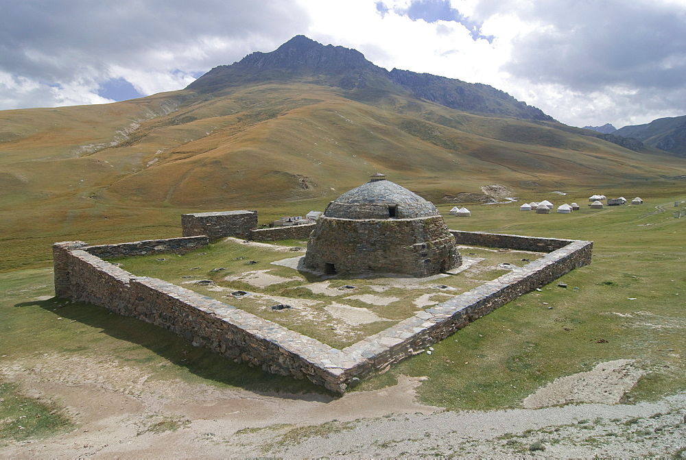 Caravanserei Tash Rabat on the Torugart Pass, Kyrgyzstan, Central Asia