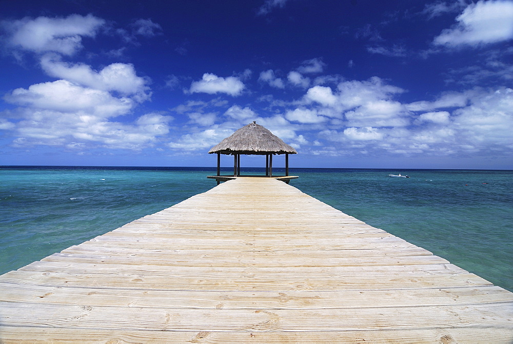 Boat pier on the island of Mayotte, Comoros, Indian Ocean, Africa