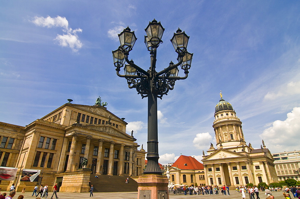 The Berlin Gendarmenmarkt site of the Konzerthaus and the French and German Cathedrals, Berlin, Germany, Europe