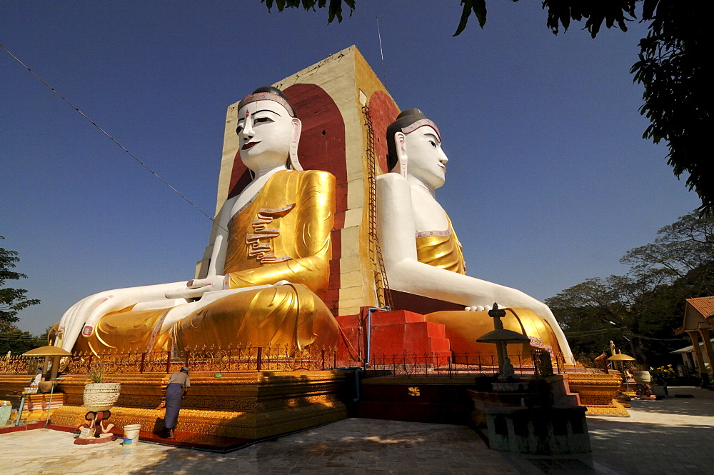 KyaikPun Buddha, Bago, Myanmar, Asia