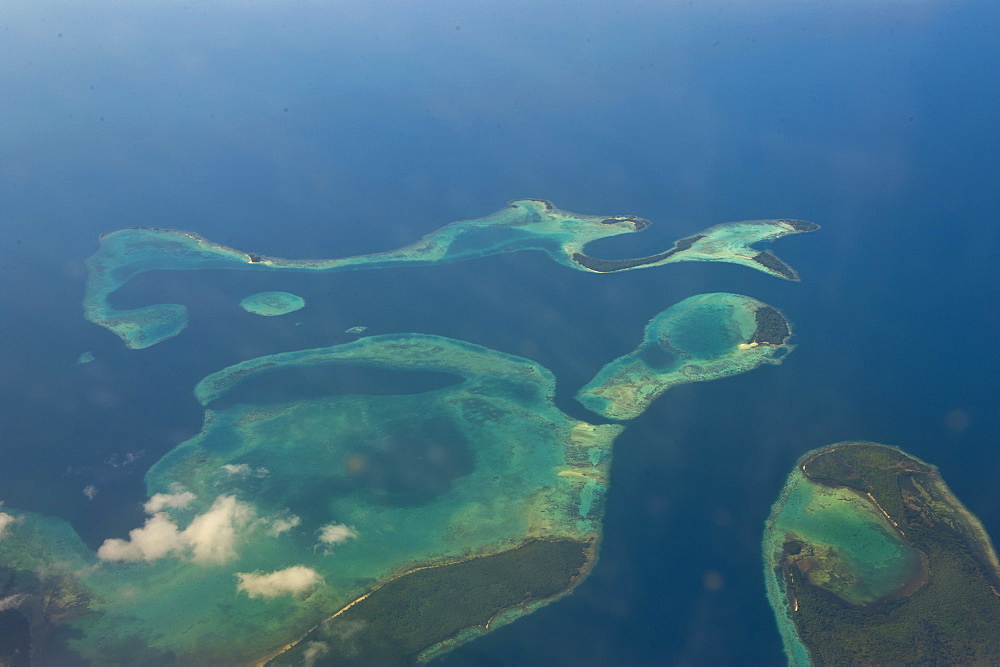 Aerial of the Russell Islands, Solomon Islands, Pacific