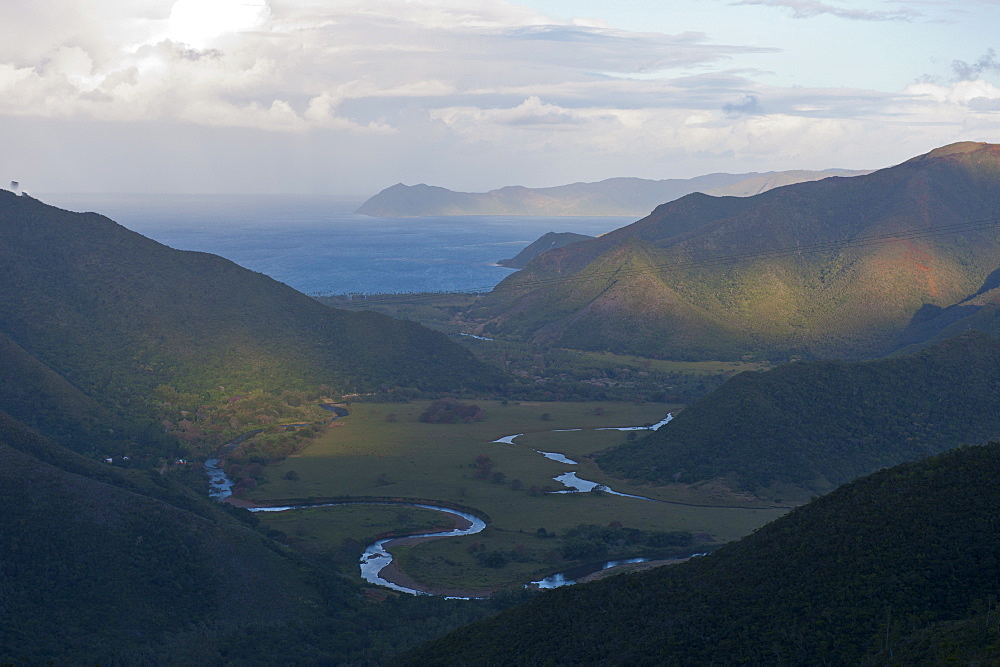 View over the east coast of Grande Terre, New Caledonia, Melanesia, South Pacific, Pacific