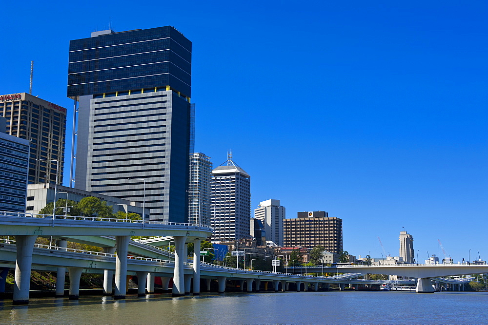 Downtown Brisbane with the Brisbane River, Queensland, Australia, Pacific