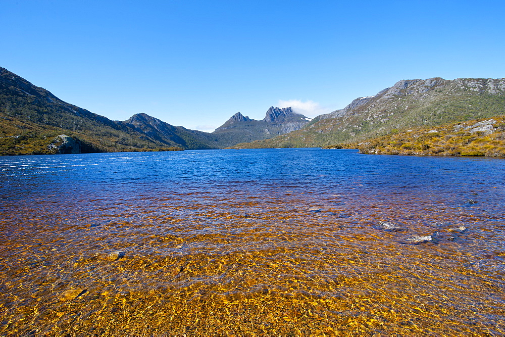 Dove Lake and Cradle Mountain, Cradle Mountain-Lake St. Clair National Park, UNESCO World Heritage Site, Tasmania, Australia, Pacific 