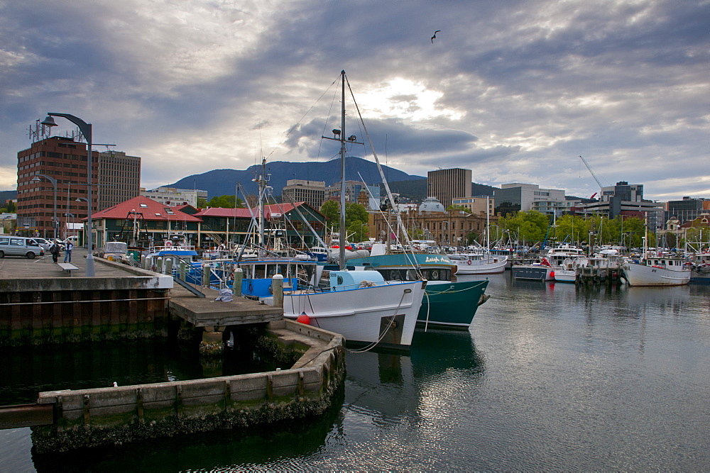 The harbour area of Hobart, Tasmania, Australia, Pacific