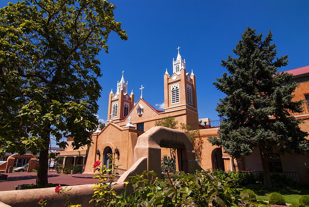 Adobe church in Albuquerque, New Mexico, United States of America, North America