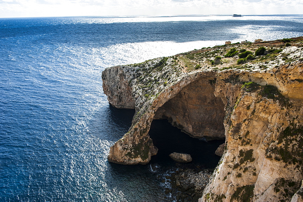 The landscape around the Blue Grotto, Malta, Mediterranean, Europe 