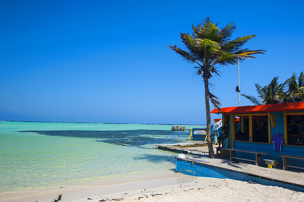 Turquoise water Lac Bay, Bonaire, ABC Islands, Netherlands Antilles, Caribbean, Central America