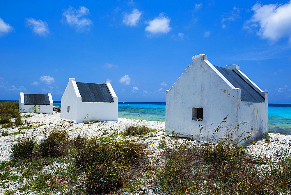 Slave huts in Bonaire, ABC Islands, Netherlands Antilles, Caribbean, Central America