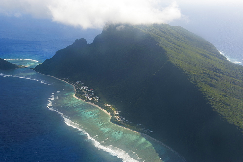 Aerial of Ofu Island, Manua Island group, American Samoa, South Pacific, Pacific