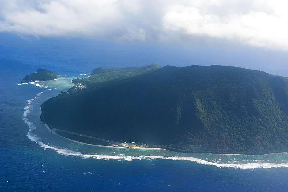 Aerial of Ofu Island, Manua Island group, American Samoa, South Pacific, Pacific