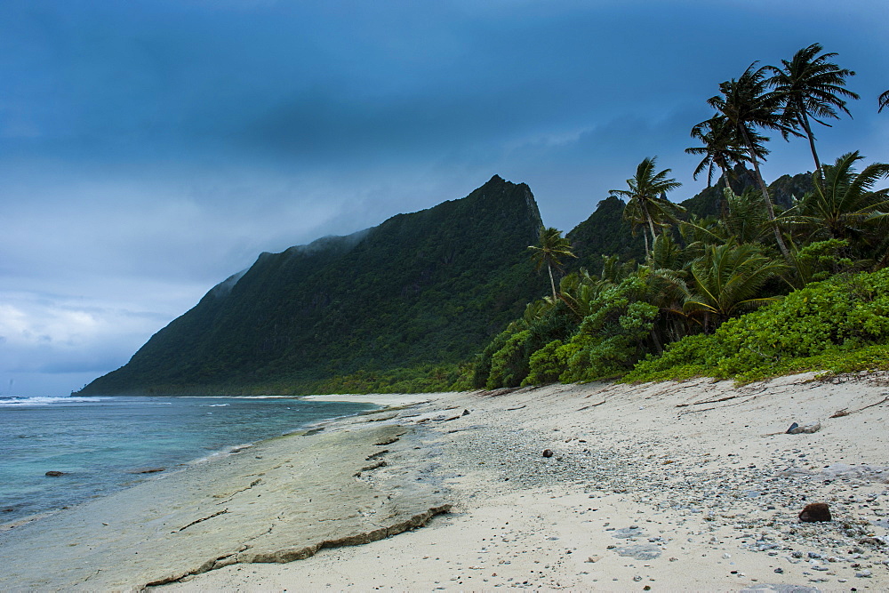 White sand beach on Ofu Island, Manua Island group, American Samoa, South Pacific, Pacific