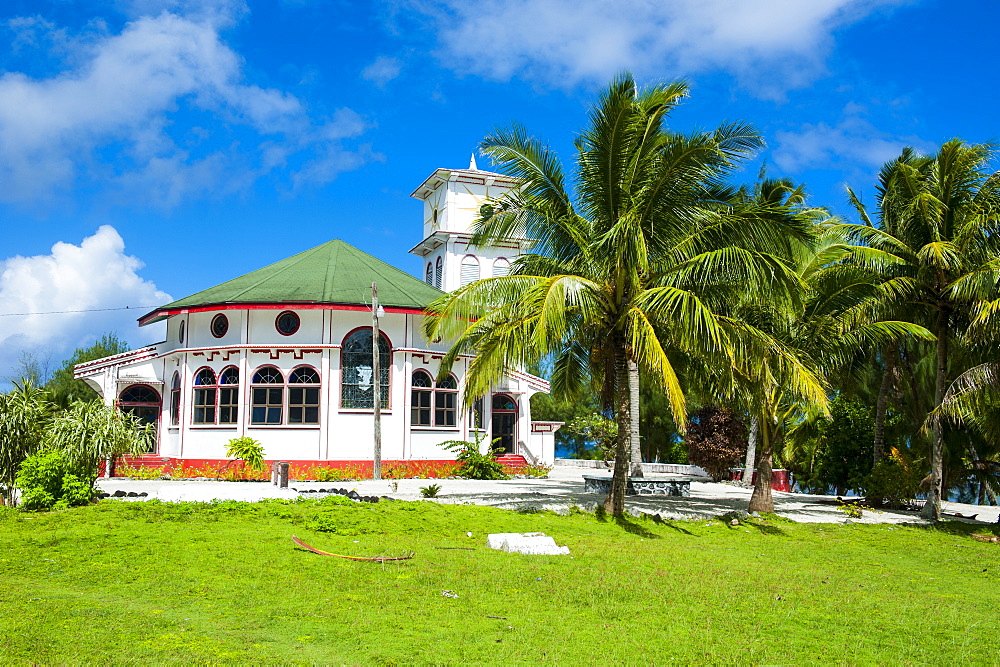 Little church in Tau Island, Manua Island group, American Samoa, South Pacific, Pacific