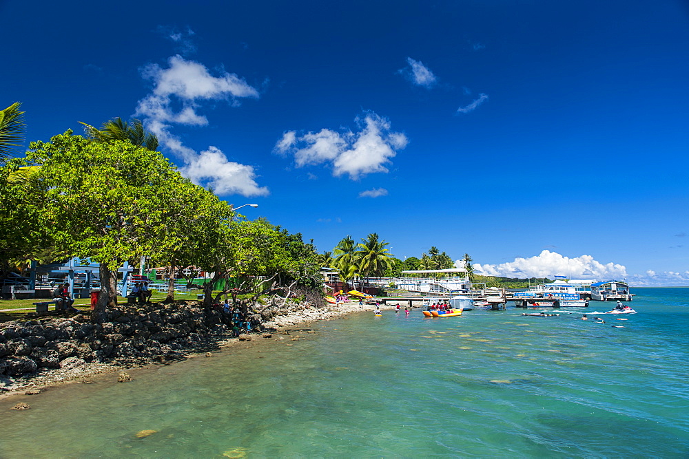 Coast around Merizo and its coral reef, Guam, US Territory, Central Pacific, Pacific