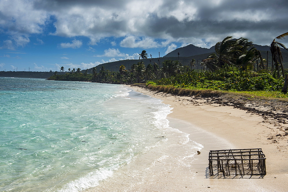 Beach at Long Haul Bay, Nevis Island, St. Kitts and Nevis, Leeward Islands, West Indies, Caribbean, Central America 