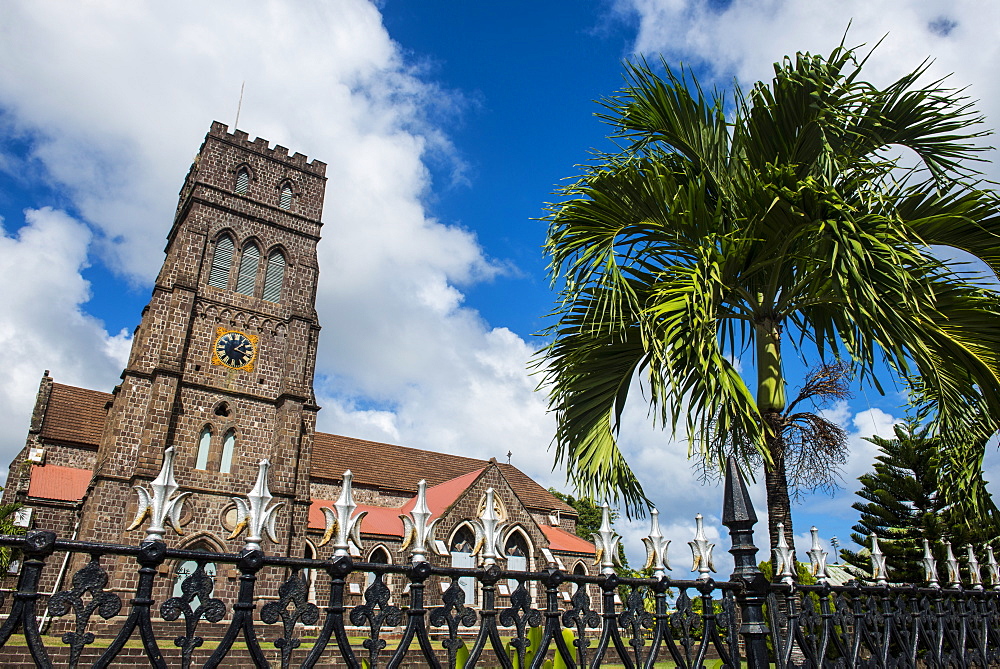 St. Johns Anglican church in Basseterre, St. Kitts, St.Kitts and Nevis, Leeward Islands, West Indies, Caribbean, Central America 