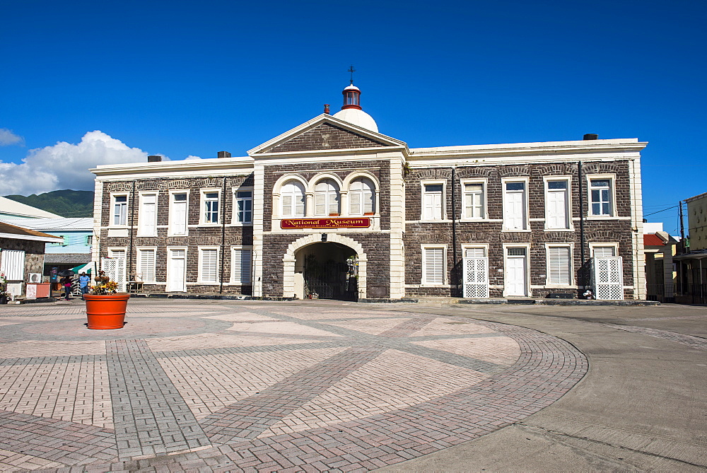 The renovated pier in Basseterre, St. Kitts, capital of St. Kitts and Nevis, Leeward Islands, West Indies, Caribbean, Central America 