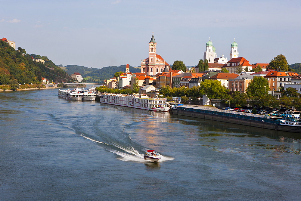 River Danube, Passau, Bavaria, Germany, Europe 