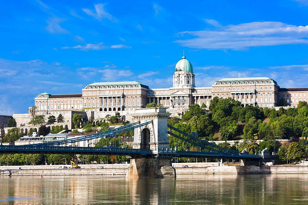 Buda castle above the River Danube, Budapest, Hungary, Europe 