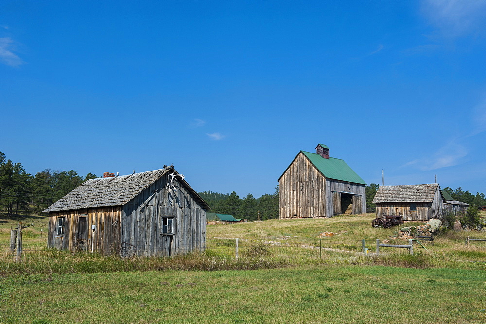 Old farm, Black Hills, South Dakota, United States of America, North America 