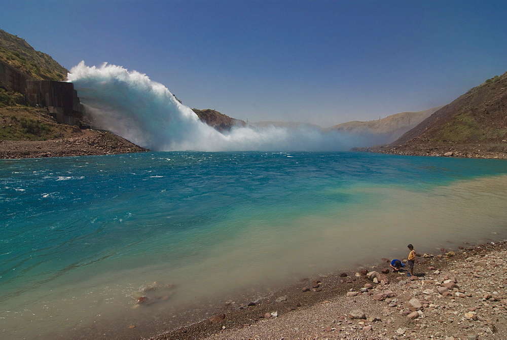 Dam of Nurek, Tajikistan, Central Asia