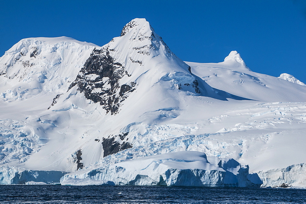 Glacier and icebergs in Cierva Cove, Antarctica, Polar Regions 