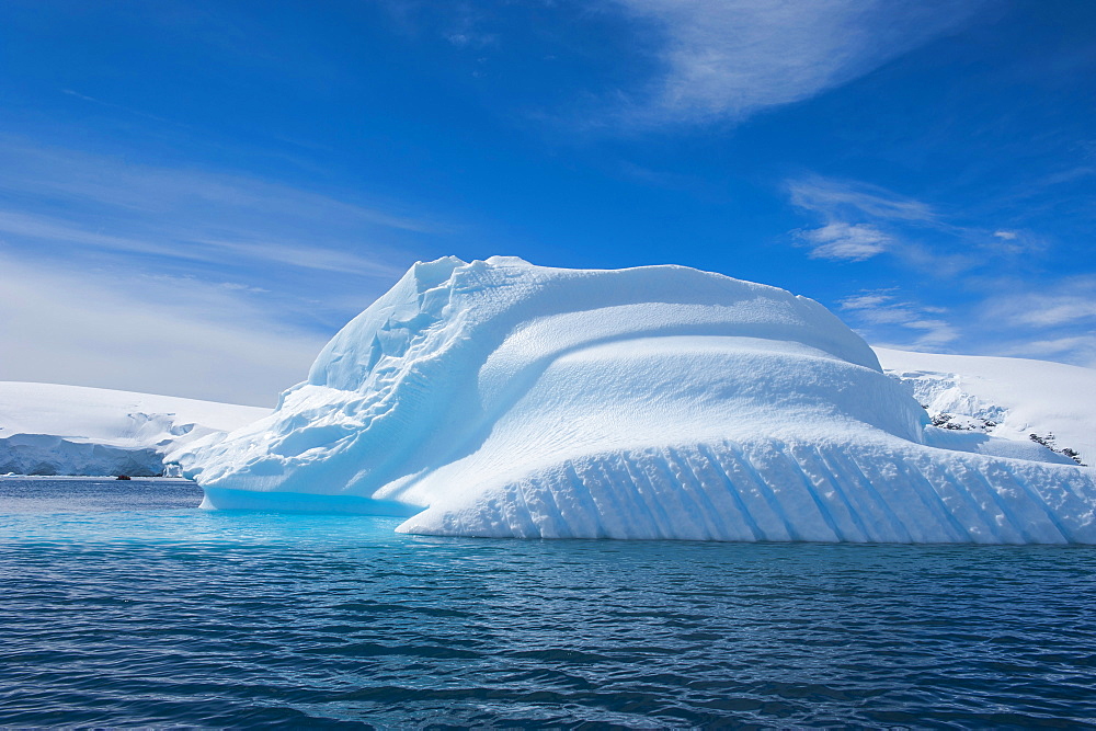 Floating, icebergs, Mikkelson Island, Antarctica, Polar Regions 