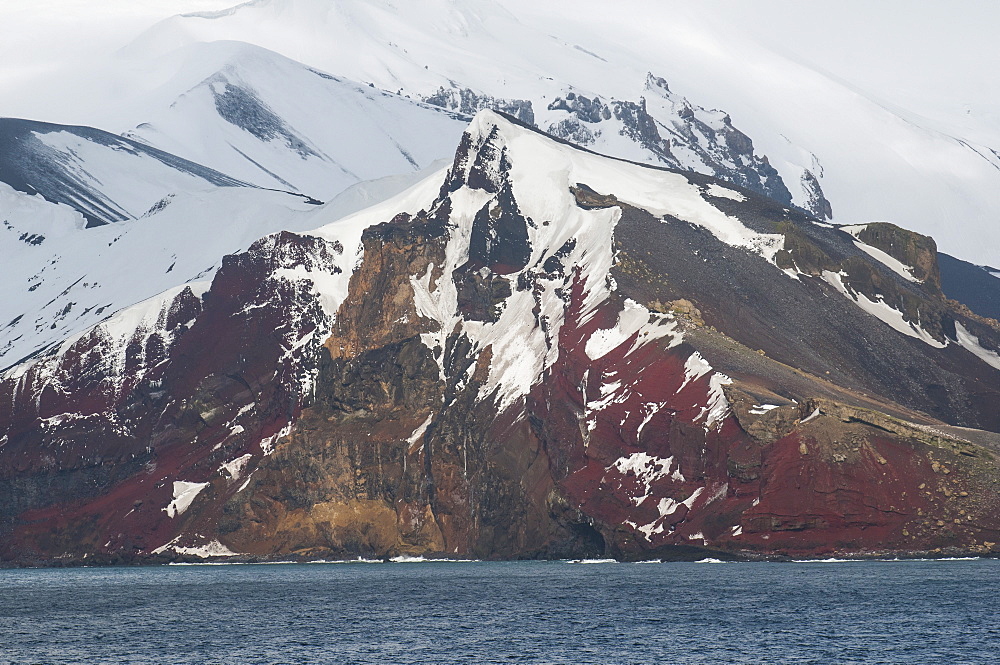 Coloured rocks at the volcanic crater, Deception Island, South Shetland Islands, Antarctica, Polar Regions 