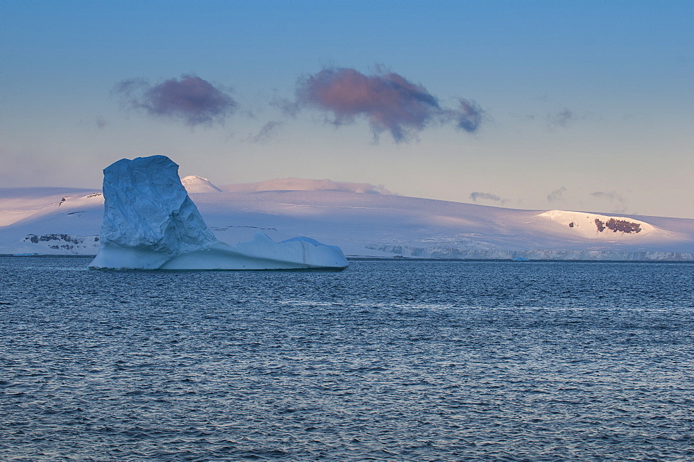 Sunset in Half Moon Bay, South Shetland Islands, Antarctica, Polar Regions 