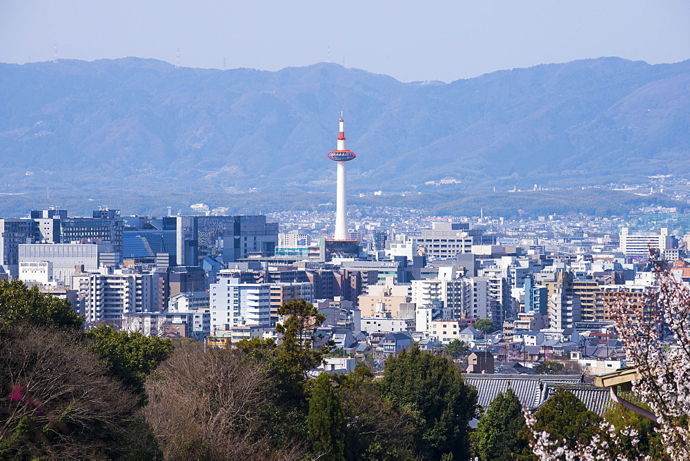 View from the Kiyomizu-dera Buddhist Temple, Kyoto, Japan, Asia