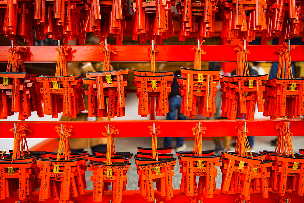 Souvenirs of the Endless Red Gates of Kyoto's Fushimi Inari Shrine, Kyoto, Japan, Asia