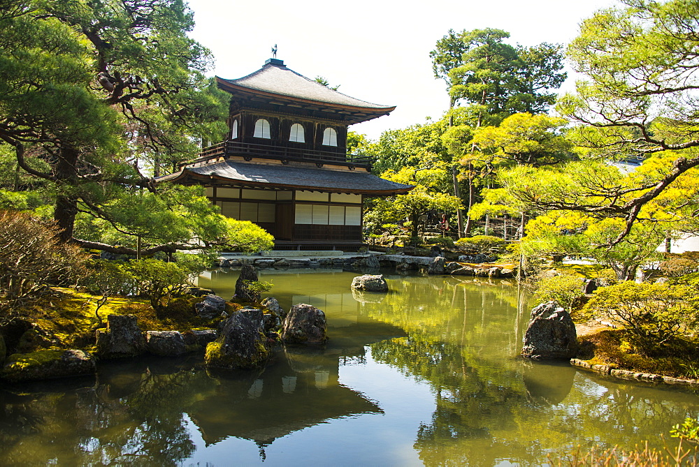 Kannon-den temple structure in the Ginkaku-ji Zen Temple, UNESCO World Heritage Site, Kyoto, Japan, Asia