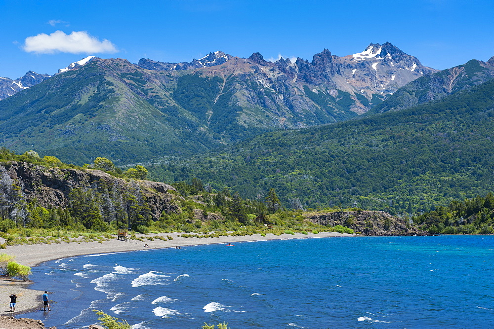 Beautiful mountain lake in the Los Alerces National Park, Chubut, Patagonia, Argentina, South America 