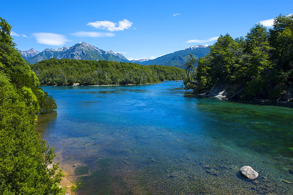 Crystal clear water in the Los Alerces National Park, Chubut, Patagonia, Argentina, South America 