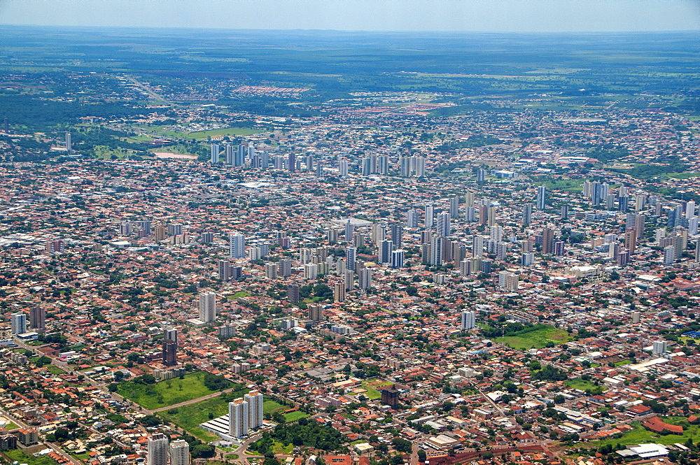 Aerials of Campo Grande, Brazil, South America 