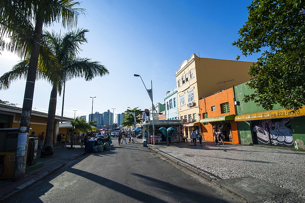 Pedestrian zone in Florianopolis, Santa Catarina State, Brazil, South America