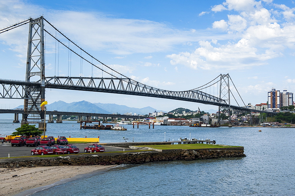 Bridge linking Florianopolis on Ilha Catarina (Santa Catarina Island) with the Continent, Santa Catarina State, Brazil, South America