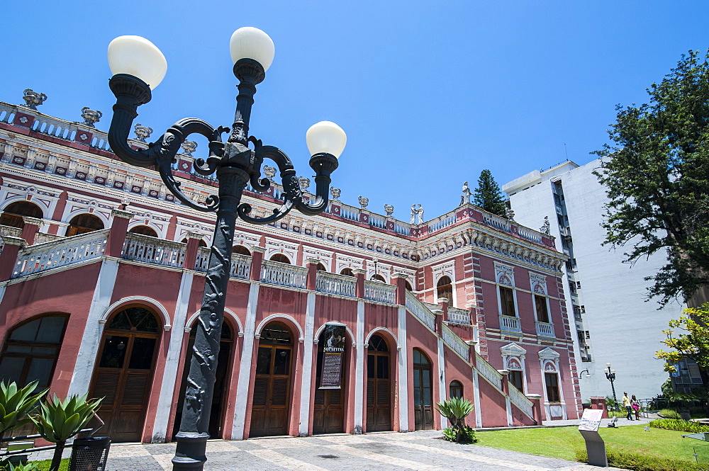 Pink Cruz e Sousa palace in Florianopolis, Santa Catarina State, Brazil, South America 