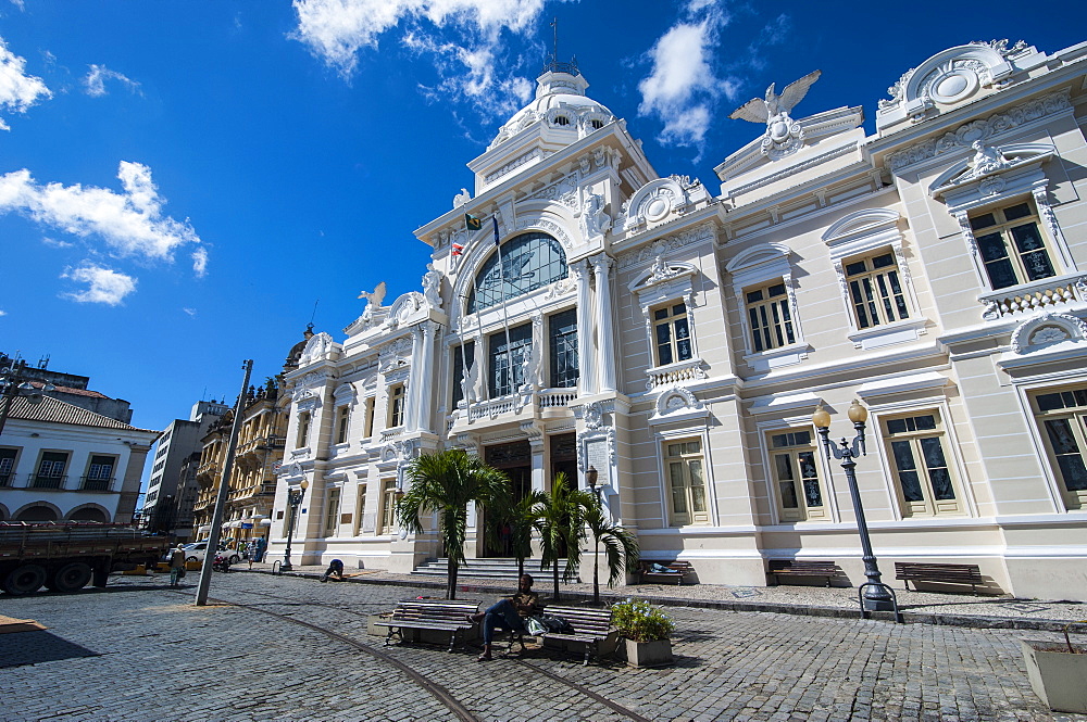 Town hall in the Pelourinho, UNESCO World Heritage Site, Salvador da Bahia, Bahia, Brazil, South America 