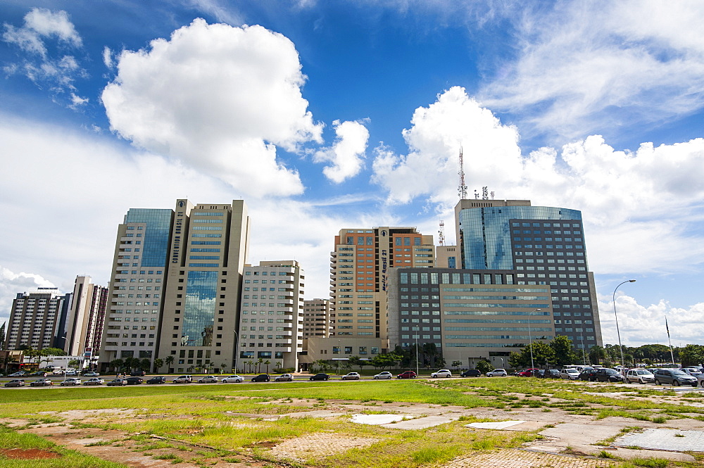 High rise buildings in the center of Brasilia, Brazil, South America 