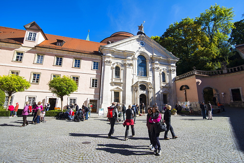 Church in the Weltenburg Monastery, near Kehlheim, Bavaria, Germany, Europe