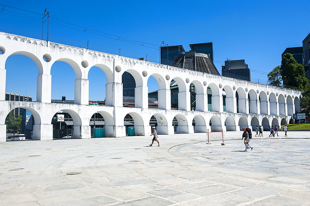 Arcos da Lapa (Carioca Aqueduct) in Lapa, Rio de Janeiro, Brazil, South America