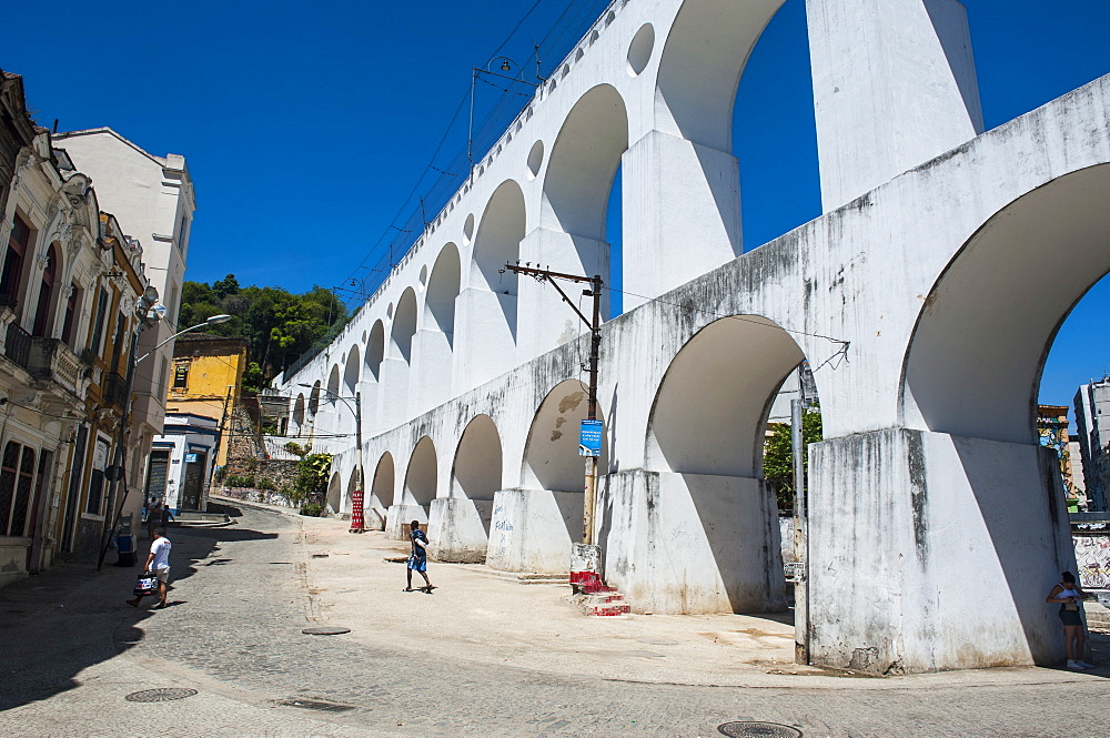 Arcos da Lapa (Carioca Aqueduct) in Lapa, Rio de Janeiro, Brazil, South America