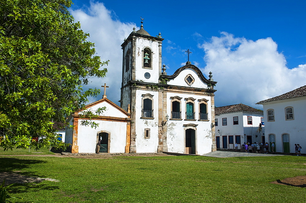 Santa Rita church in Paraty, south of Rio de Janeiro, Brazil, South America